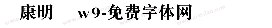 華康明體 w9字体转换